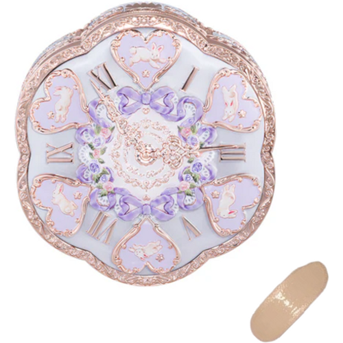 FlowerKnows - Bunny Garden Cushion Cream Foundation - 02 Iris Purple Case+Refill - 16g - W03 Warm Ecru