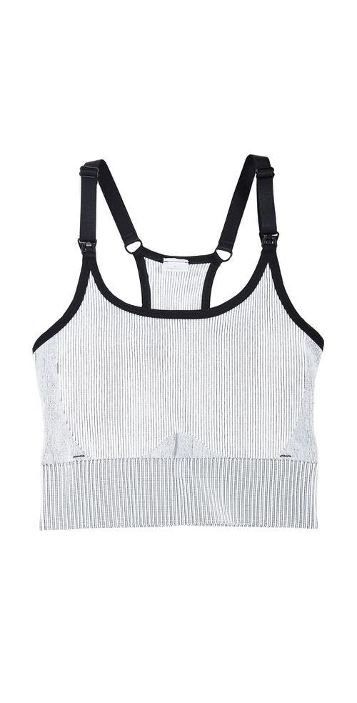 Active Seamless Nursing Bra Black/White Combo