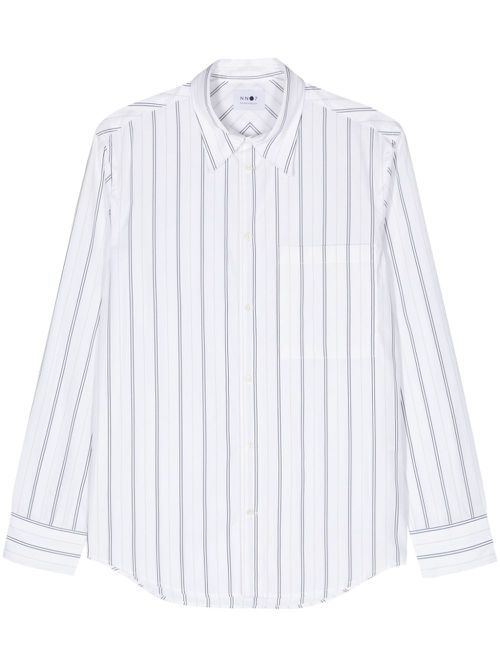 Max striped poplin shirt - White