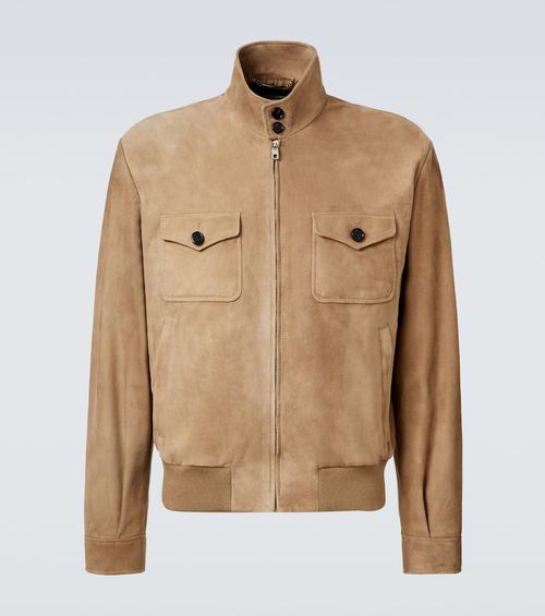 Suede bomber jacket