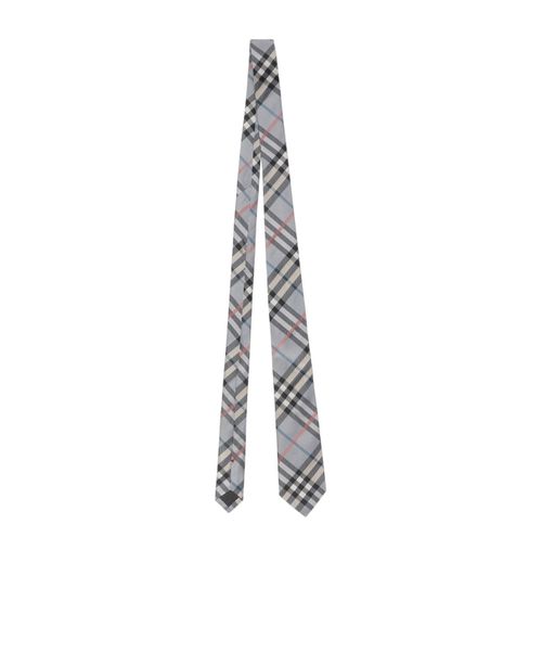 Check silk tie