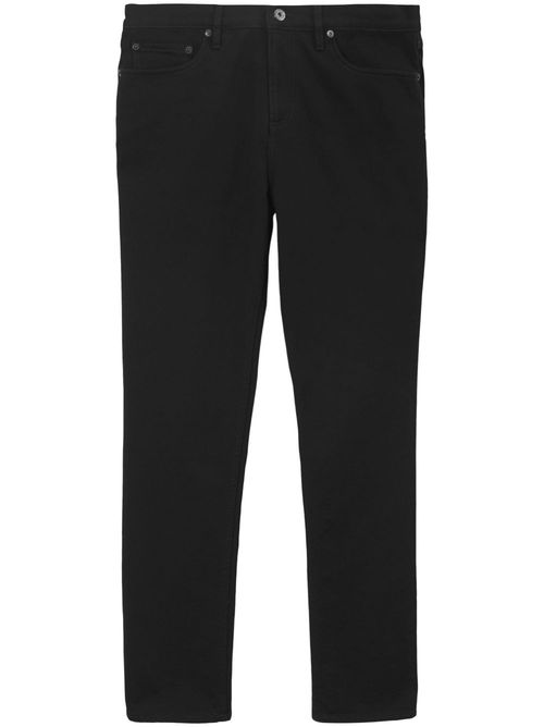 Straight-leg stretch-cotton jeans - Black