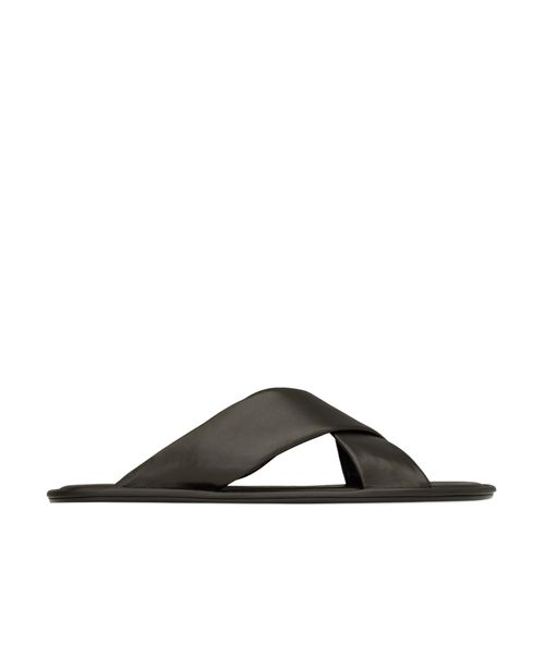 CARLYLE SLIDES in smooth leather