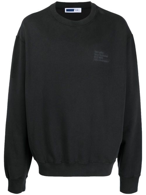 Logo-print organic-cotton sweatshirt - Black
