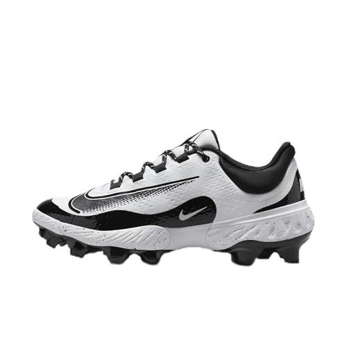 Nike Alpha Huarache Elite 4 Low MCS Men's Baseball Cleats (FD6221-002, Wolf Grey/White/Dark Smoke Grey)