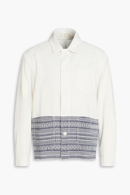 Embroidered cotton-canvas jacket - White - M