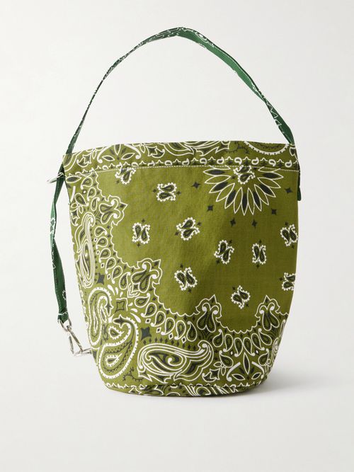 Sac Seau Printed Cotton Tote - Green