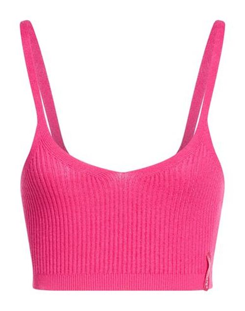 Woman Top Fuchsia Size L Viscose, Elastane