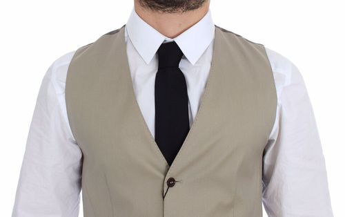 Cotton Dress Vest Vest — Beige