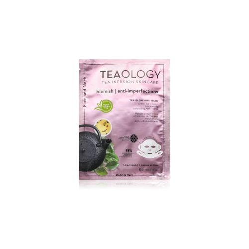 Teaology Tea Glow AHA Purifying Cleansing and Refreshing Neck and Décolleté Sheet Mask