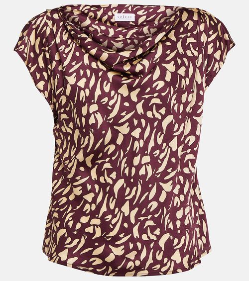 Devi printed satin top