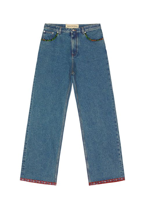 Valentino Denim in Medium Blue Denim - Blue.  34 also in