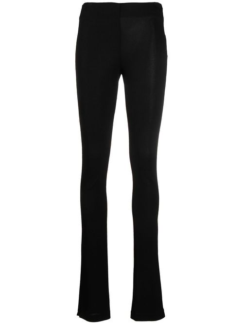 Skinny ankle-zip trousers - Black