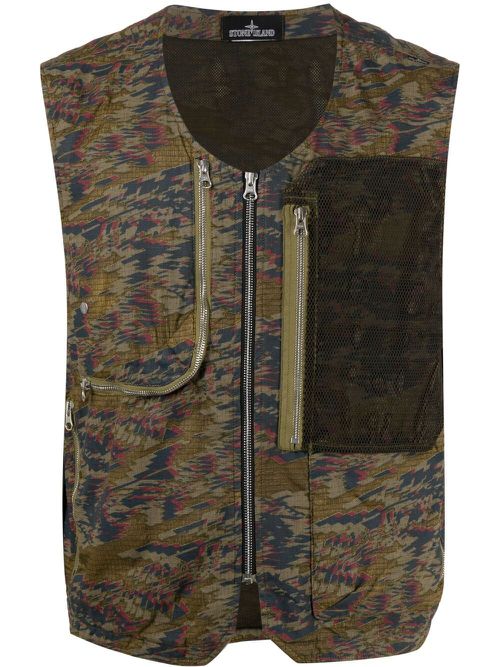 Utility-style gilet - Green