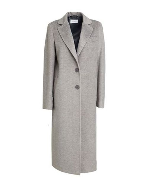 Woman Coat Grey Size 12 Polyester, Acrylic, Wool