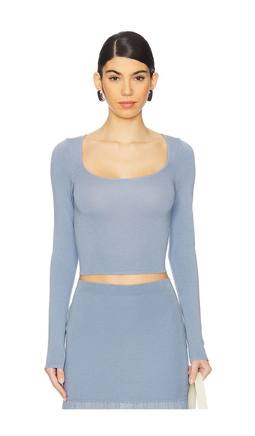 4th & Reckless Nancy Knit Top in Blue. -  XL also in L, M