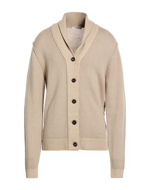 Man Cardigan Khaki Size XXL Virgin Wool