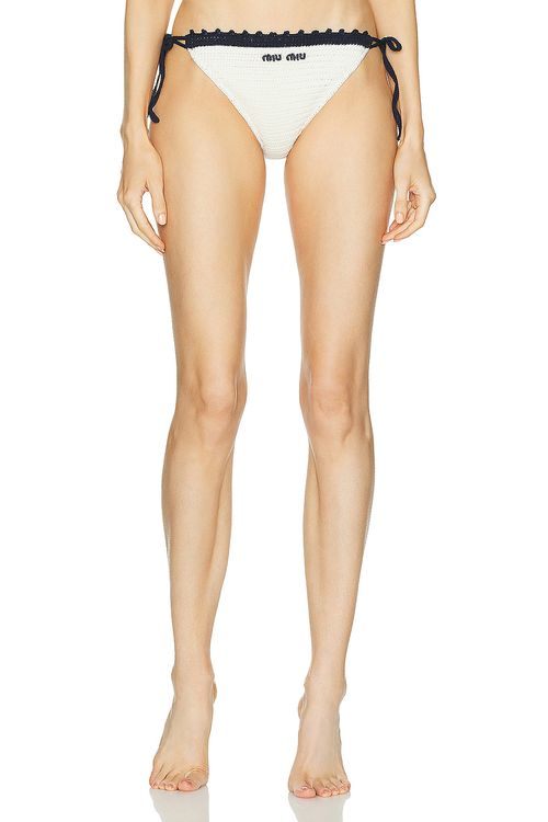 Miu Miu Cotton Crochet Bottom in White