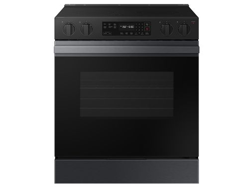 Bespoke 6.3 cu. ft. Smart Slide-In Electric Range with Precision Knobs in Matte Black Steel(NSE6DG8100MTAA)