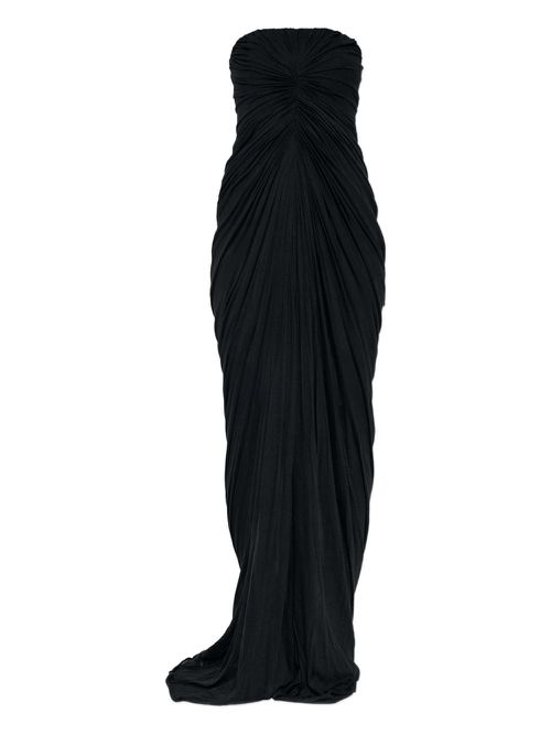 Strapless draped maxi dress - Black