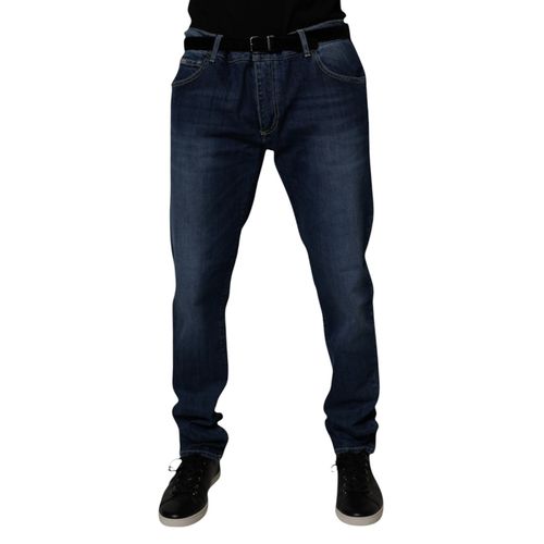 Dolce & Gabbana Blue Washed Cotton Stretch SkinnyDenim Men's Jean