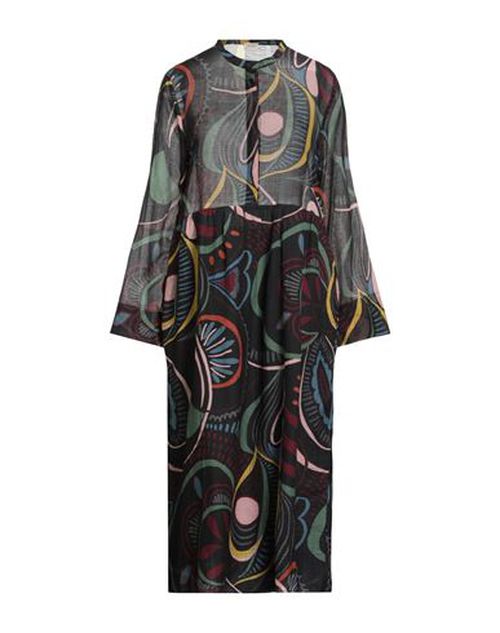 Woman Midi dress Black Size XS Cotton, Silk