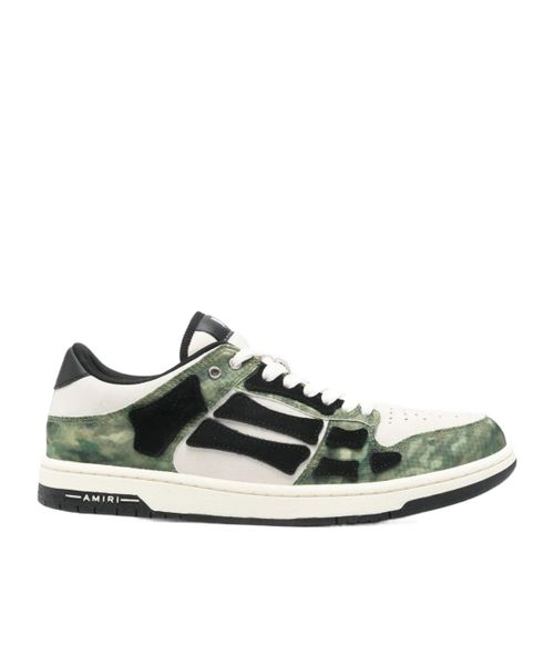 Camo Skel lace-up sneakers