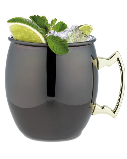 True Set of 2 Black Moscow Mule Mugs