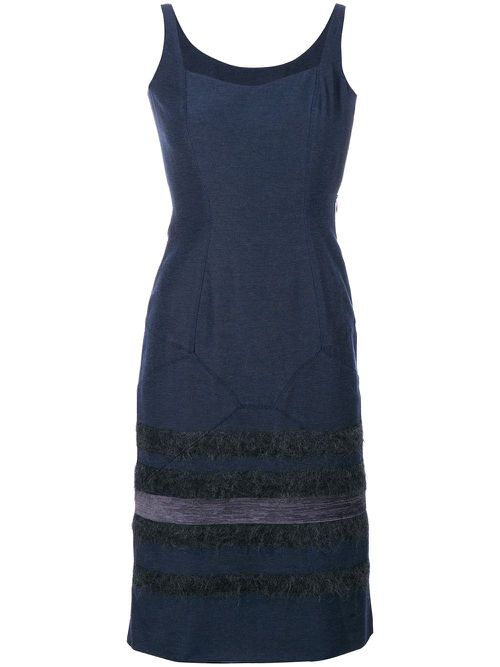 Panelled midi dress - Blue