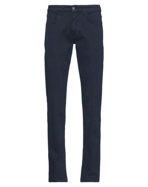 Man Pants Slate blue Size 28 Cotton, Elastane