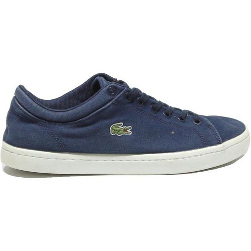 LACOSTE Marcel Canvas Mens Low Top Trainers Navy Blue Casual Sneaker