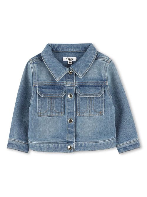 Logo-patch denim jacket - Blue