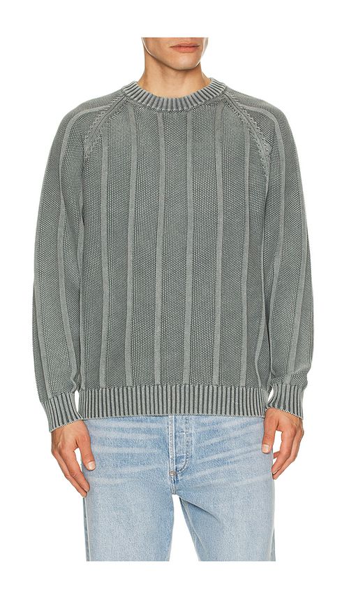 Bound Melvin Washed Sweater in Grey. S. Also in L, M, XL/1X
