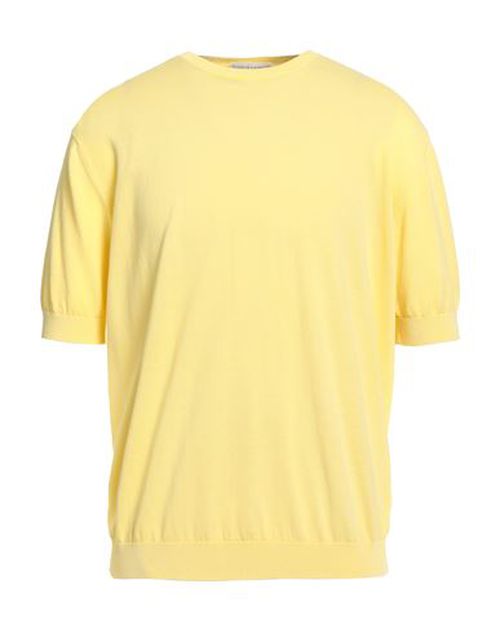 Man Sweater Yellow Size 46 Cotton