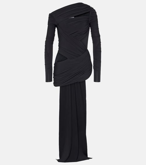 Asymmetrical draped top