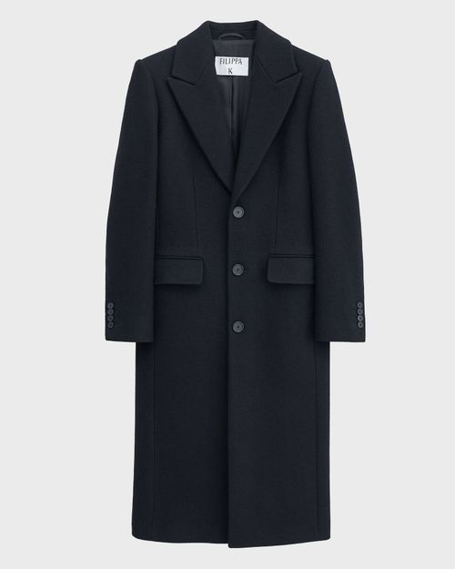 Filippa K 93 Slim Wool Coat Black