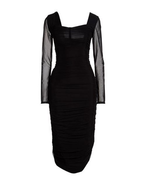 Woman Midi dress Black Size L Polyamide, Elastane
