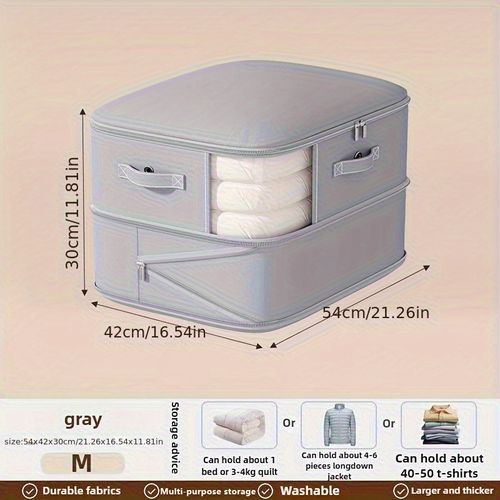 TEMU Ultra-large Capacity Clothes Quilt Compression Storage Bag For Duvets, Quilts, And Clothing, Ideal For Moving, Bedrooms, Closets, Dormitorie