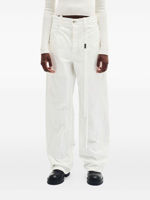 Utility-pocket trousers - White