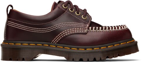 Burgundy Lowell Leather Moc Toe Derbys