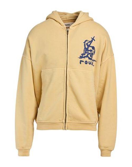 Man Sweatshirt Pastel yellow Size XL Cotton