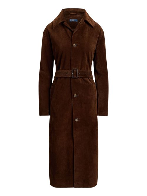 Elegant Vintage-Inspired Leather Coat for Women