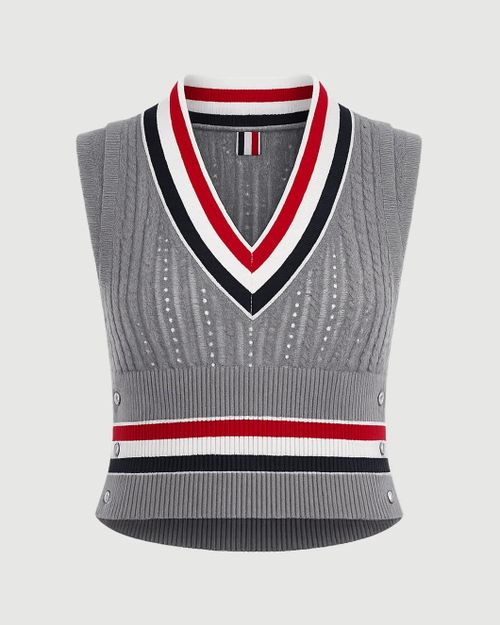 Baby Ladder Cable V-Neck Vest