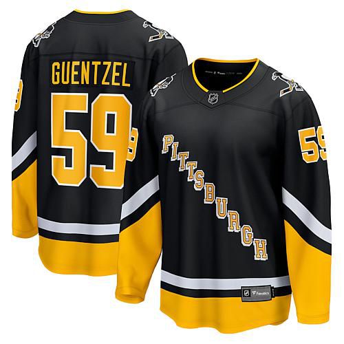 Men's Fanatics Jake Guentzel Black Pittsburgh Penguins 2021/22 Alternate Premier Breakaway P - Size X-Small
