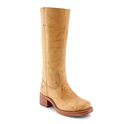 Frye Campus 14L Wide Calf Iconic Tall Boots for Women Crafted from Signature Montana Leather with Goodyear Welt Construction and Stacked Leather Heel – 13” Shaft Height