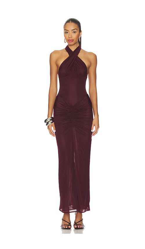DELFI Genevieve Dress in Burgundy. L. Also in XS, S