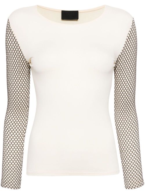Mannequin mesh-embellished top - Neutrals