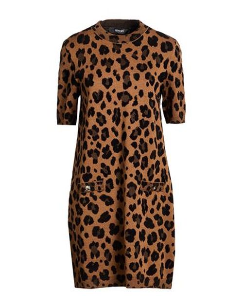 Woman Mini dress Camel Size 2 Viscose, Virgin Wool, Polyamide