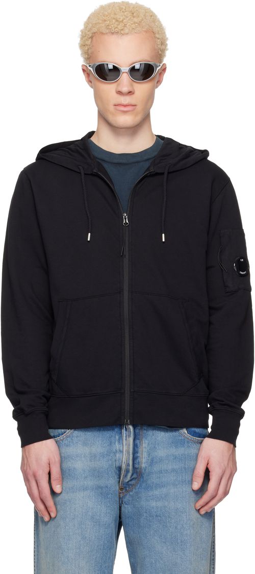 Black Light Fleece Zip Lens Hoodie