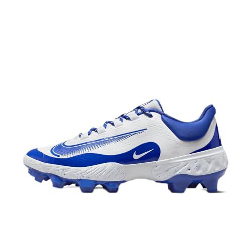 Nike Alpha Huarache Elite 4 Low MCS Men's Baseball Cleats (FD6221-002, Wolf Grey/White/Dark Smoke Grey)